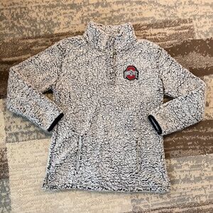 Gray Sherpa OSU Quarter-Zip Pullover
